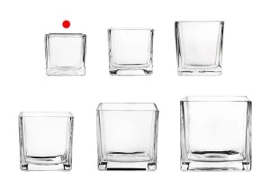 Deko Glas für Kerzen viereckig 52x50 mm-3