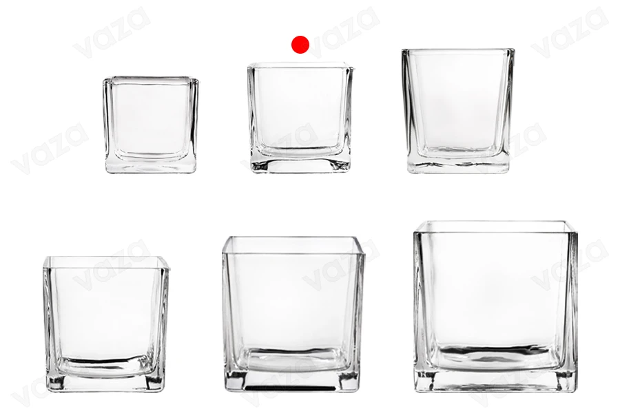 Deko Glas für Kerzen viereckig 60x60 mm-bildgruppe