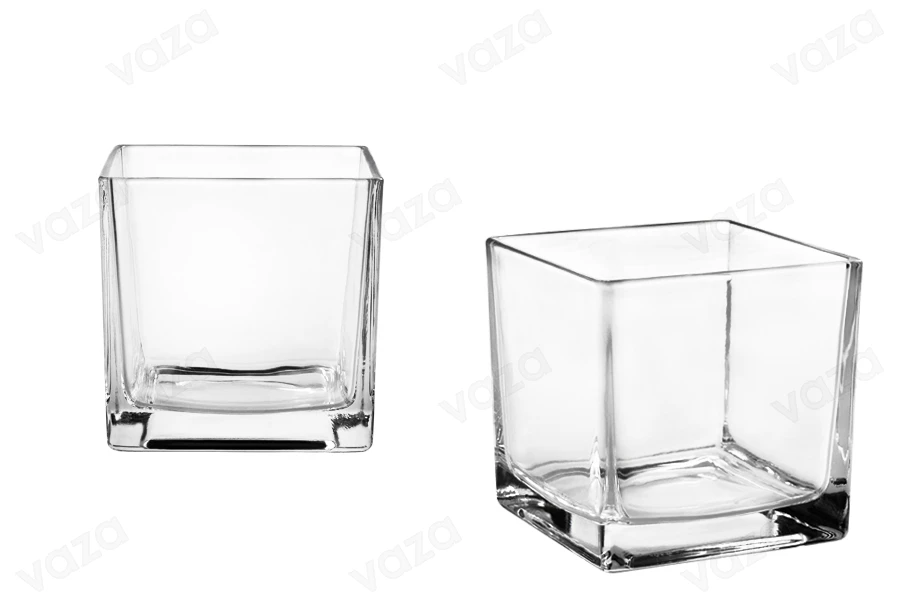 Square tealight glass holder in size 120x120 mm-image_product