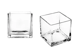 Deko Glas für Kerzen und Öllämpchen viereckig 150x150mm-2