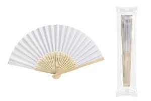 Eventails en bois pour les faveurs et la décoration des mariages et des baptêmes - emballage individuel-1