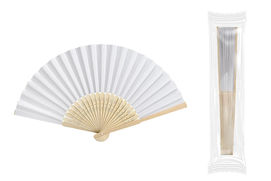 Eventails en bois pour les faveurs et la décoration des mariages et des baptêmes - emballage individuel