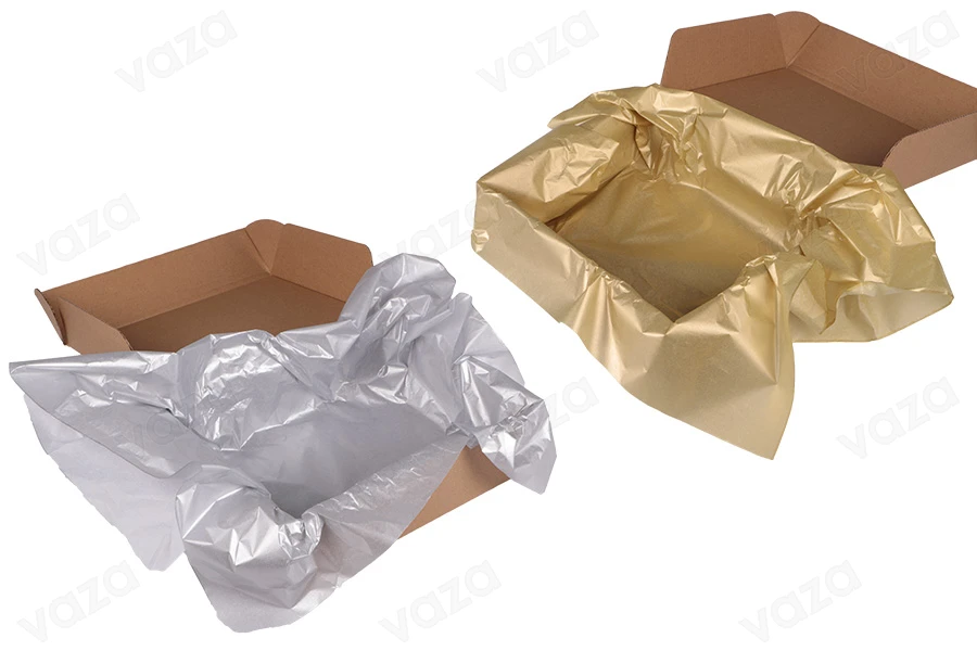 Χαρτί αφής 50x66 cm σε χρυσό ή ασημί χρώμα - 50 τμχ Χαρτί αφής 50x66 cm σε χρυσό ή ασημί χρώμα - 50 τμχ-