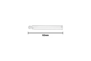 Glasröhrchen, transparent für PP20 (30 ml) - Länge 62 mm-2