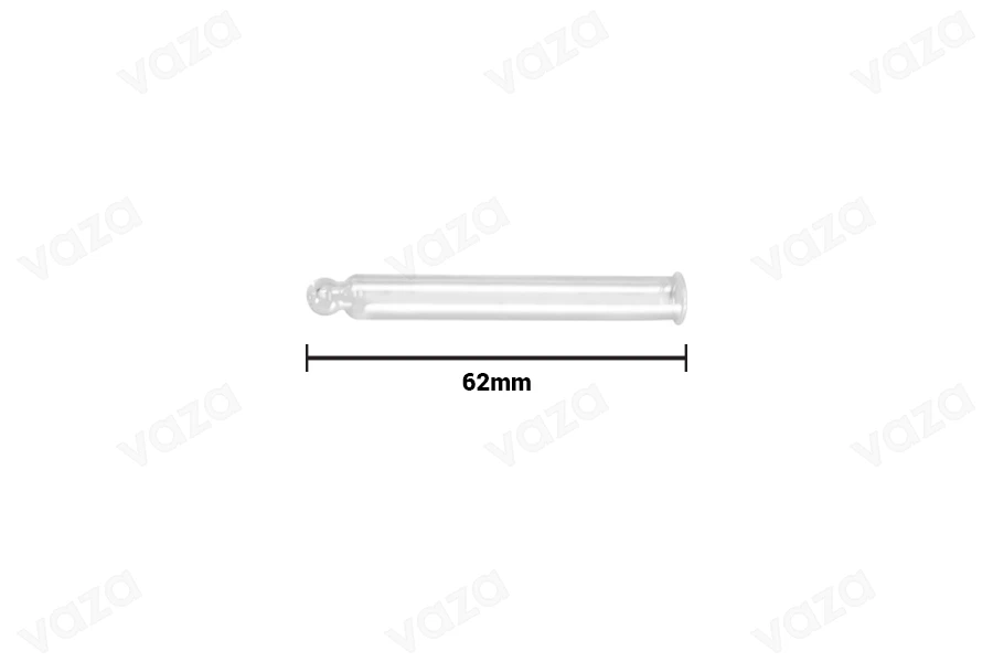 Σωλήνας γυάλινος, διάφανος για PP20 (30 ml) - μήκος 62 mm Σωλήνας γυάλινος, διάφανος για PP20 (30 ml) - μήκος 62 mm-εικόνα_διαστάσεις