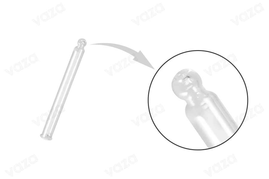 Σωλήνας γυάλινος, διάφανος για PP24 (60 ml) - μήκος 80 mm-εικόνα_προϊοντική