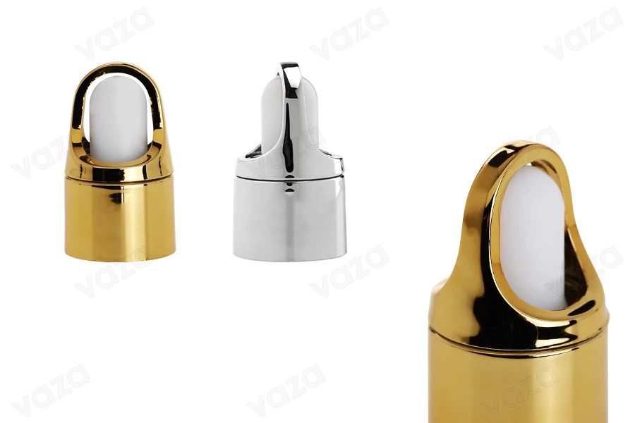 Aluminum basket cover with white rubber head for 5ml-100ml droppers-image_product