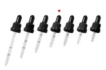 Σταγονομετρητής 20 ml με μαύρο φαρδύ καπάκι ασφαλείας, διαβάθμιση και πιπίλα σε μαύρο ΜΑΤ ή γυαλιστερό χρώμα - σε ατομική συσκευασία