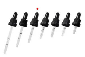 Σταγονομετρητής 30 ml με μαύρο φαρδύ καπάκι ασφαλείας, διαβάθμιση και πιπίλα σε μαύρο ΜΑΤ ή γυαλιστερό χρώμα - σε ατομική συσκευασία-7