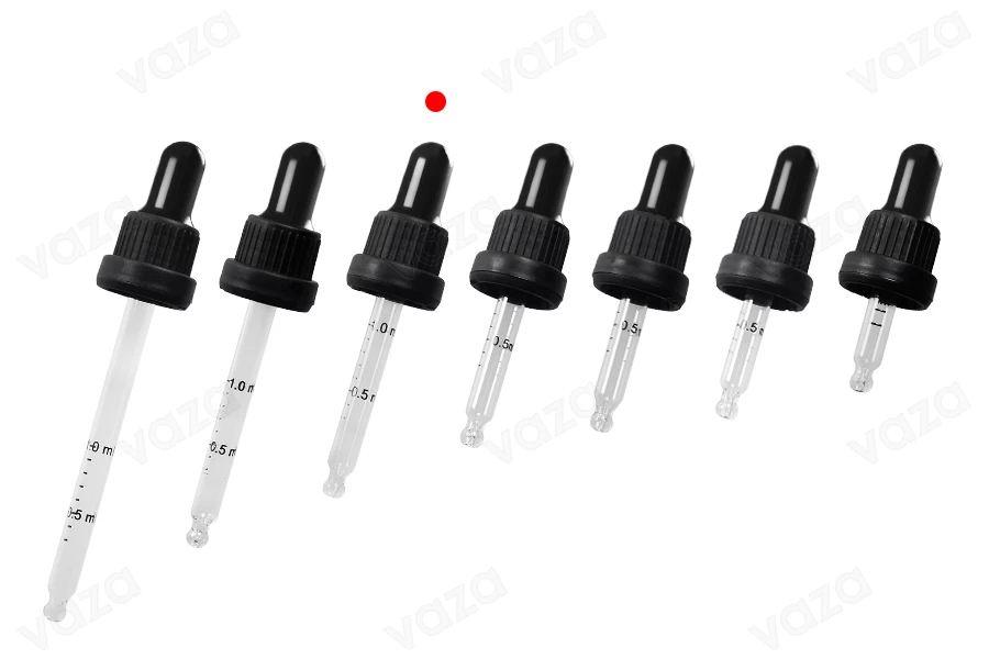 Pipettenmontur 30 ml mit schwarzem, breitem Sicherheitsverschluss, Skala und schwarzem Gummi- Einzelverpackung Pipettenmontur 30 ml mit schwarzem, breitem Sicherheitsverschluss, Skala und schwarzem Gummi- Einzelverpackung-εικόνα_σύνθεση