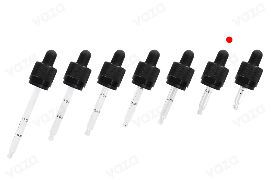 Contagocce da 10 ml con sicurezza CRC, pipetta in nero opaco e graduazione - adatto anche per sigaretta elettronica (confezione singola). Contagocce da 10 ml con sicurezza CRC, pipetta in nero opaco e graduazione - adatto anche per sigaretta elettronica (confezione singola).-εικόνα_σύνθεση