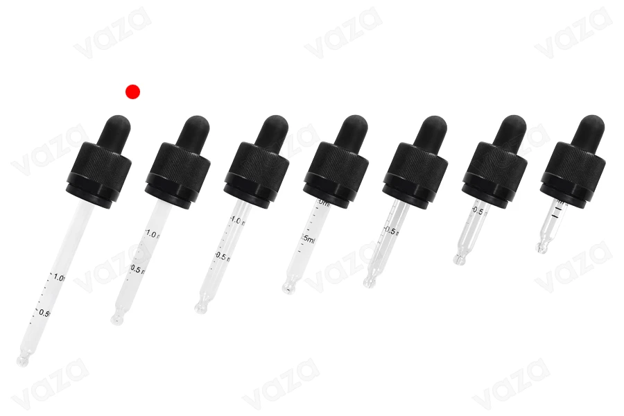 Pipettenmontur 100 ml mit CRC Verschluss, schwarzem Gummi und Skala- geeignet für E-Liquid (Einzelverpackung) Pipettenmontur 100 ml mit CRC Verschluss, schwarzem Gummi und Skala- geeignet für E-Liquid (Einzelverpackung)-bildgruppe