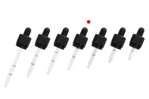 Σταγονομετρητής 20 ml με ασφάλεια CRC, πιπίλα σε μαύρο ΜΑΤ και διαβάθμιση - κατάλληλη και για ηλεκτρονικό τσιγάρο (ατομική συσκευασία)-5