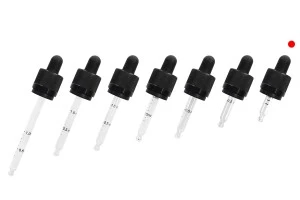 Σταγονομετρητής 5 ml με ασφάλεια CRC, πιπίλα σε μαύρο ΜΑΤ και διαβάθμιση - κατάλληλη και για ηλεκτρονικό τσιγάρο (ατομική συσκευασία)-5