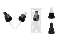 20 ml dropper with black wide safety cap, no rating and semi-transparent or black MAT pacifier - individually wrapped 20 ml dropper with black wide safety cap, no rating and semi-transparent or black MAT pacifier - individually wrapped