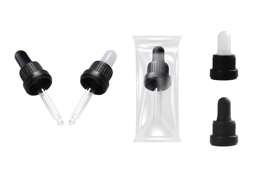 20 ml dropper with black wide safety cap, no rating and semi-transparent or black MAT pacifier - individually wrapped 20 ml dropper with black wide safety cap, no rating and semi-transparent or black MAT pacifier - individually wrapped