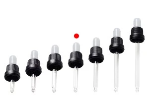 20 ml dropper with black wide safety cap, no rating and semi-transparent or black MAT pacifier - individually wrapped-5