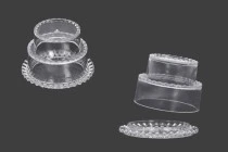 Kουτάκι για μπομπονιέρα γάμου - βάπτισης 65x45 mm διάφανο, πλαστικό - 12 τμχ