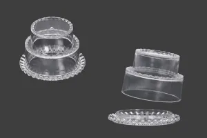 Box for wedding favor - christening 65x45 mm transparent, plastic - 12 pcs-1