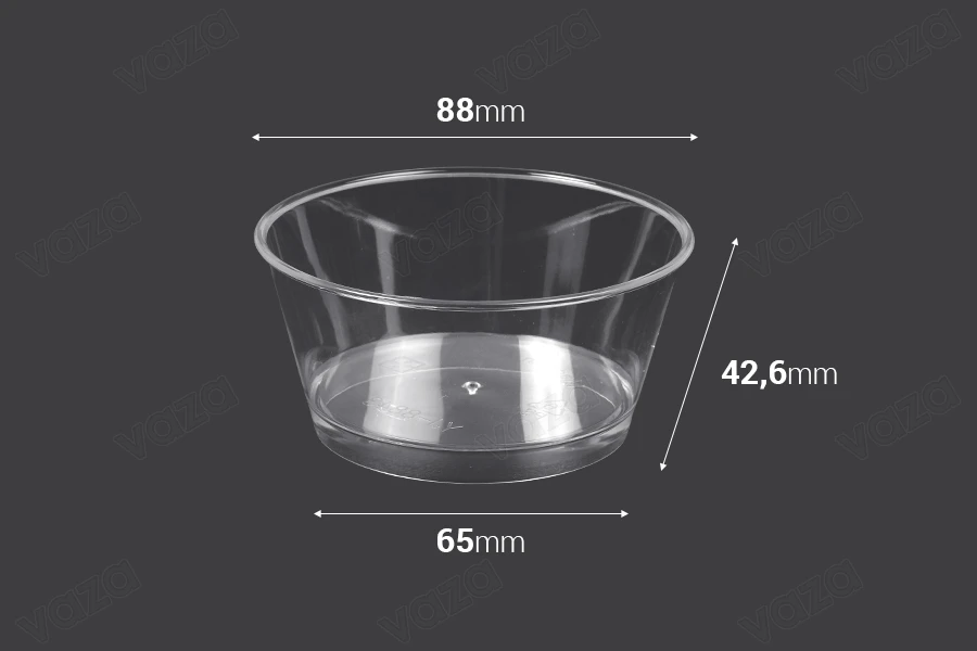 Cup (bowl) 140 ml for sweets - 25 pcs-photo_dimensions