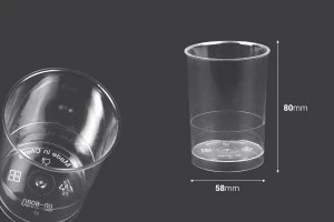 Cup (bowl) 150 ml in cylindrical shape for sweets - 10 pcs-2