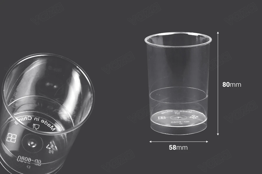 Cup (bowl) 150 ml in cylindrical shape for sweets - 10 pcss Cup (bowl) 150 ml in cylindrical shape for sweets - 10 pcss-photo_dimensions