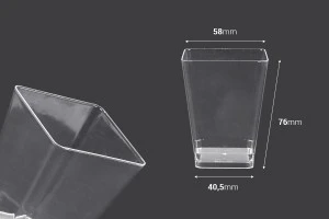 Cup (bowl) 150 ml square for sweets - 25 pcs-2