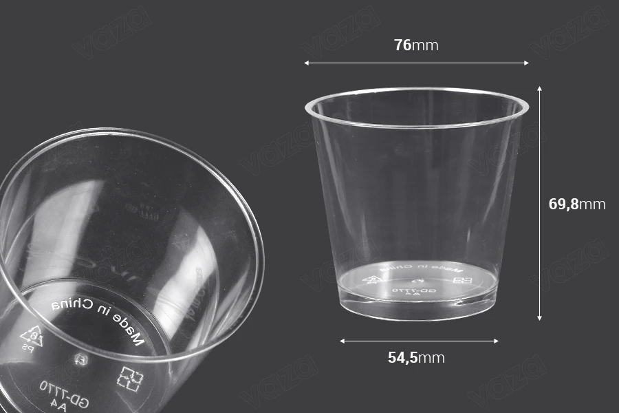 Κυπελλάκι (μπολ) πλαστικό 190 ml για γλυκά - 25 τμχ Κυπελλάκι (μπολ) πλαστικό 190 ml για γλυκά - 25 τμχ-εικόνα_διαστάσεις