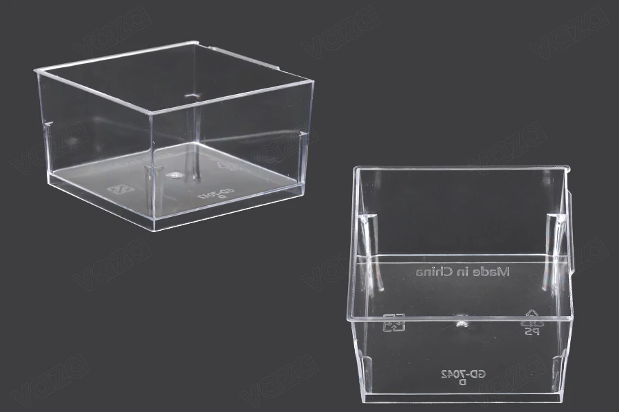 Cup (bowl) 150 ml in square shape for sweets - 25 pcs-photo_produit