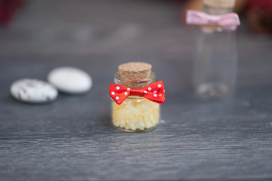 Polka dot pre-tied bows to decorate wedding and christening favors, jars and bottles Polka dot pre-tied bows to decorate wedding and christening favors, jars and bottles-image_group