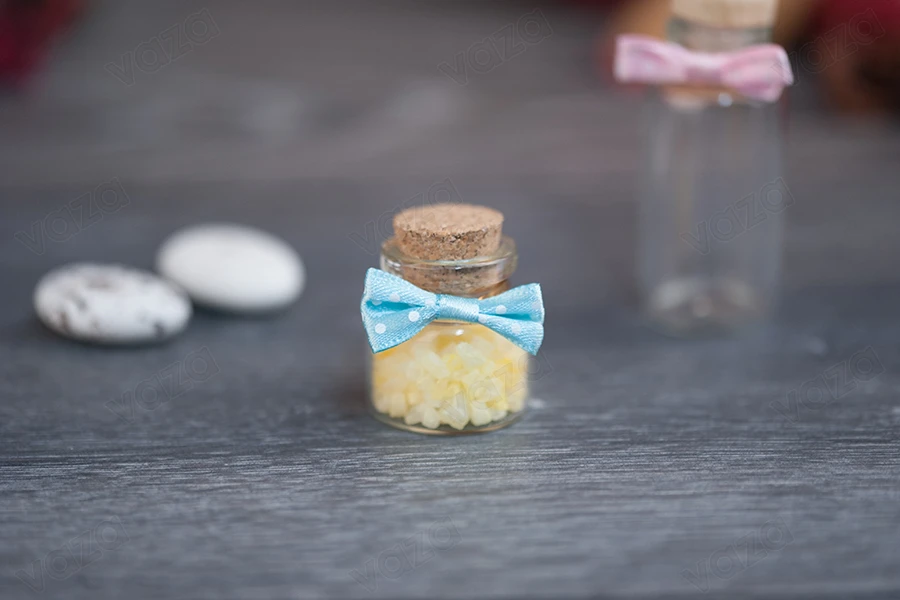 Polka dot pre-tied bows to decorate wedding and christening favors, jars and bottles Polka dot pre-tied bows to decorate wedding and christening favors, jars and bottles-image_group