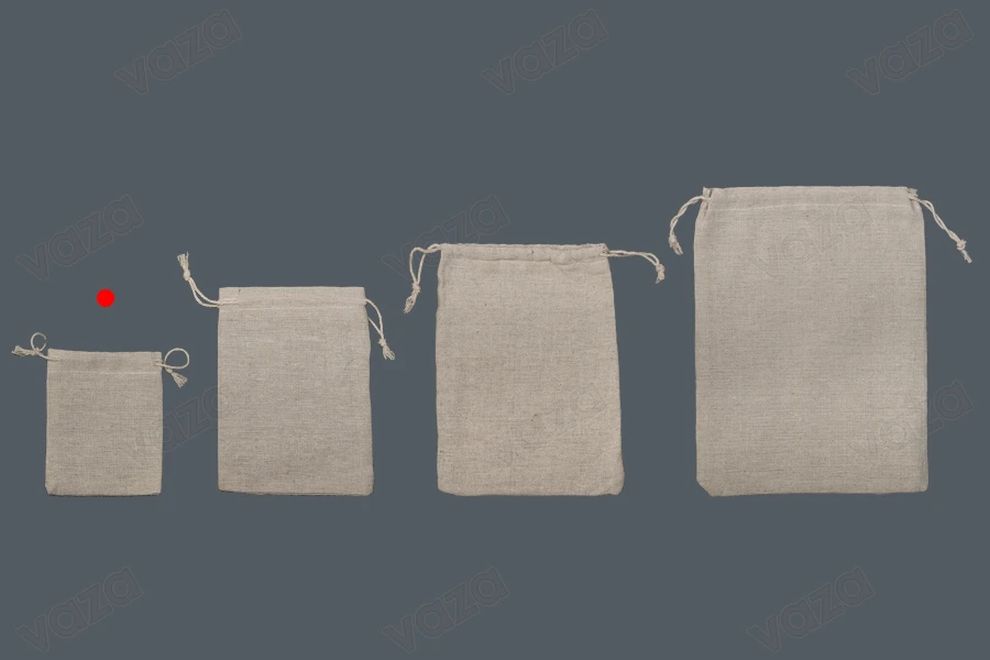 Πουγκάκι υφασμάτινο 80x100 mm σε χρώμα μπεζ - 50 τμχ Πουγκάκι υφασμάτινο 80x100 mm σε χρώμα μπεζ - 50 τμχ-