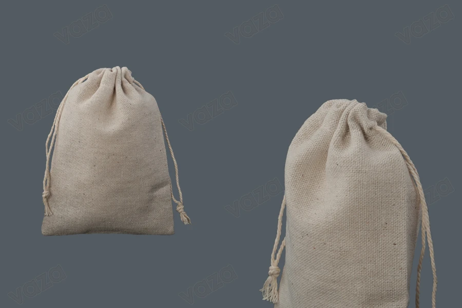Stoffsäckchen, beige 100x140mm -50 Stücke Stoffsäckchen, beige 100x140mm -50 Stücke-produktbild