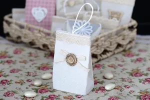 Handgemachte Säckchen für Gastgeschenke  75x45x120mm - 12 Stücke-3