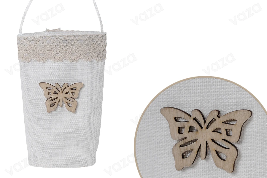 Handgemachte Säckchen für Gastgeschenke 64x45x124mm - 12 Stücke Handgemachte Säckchen für Gastgeschenke 64x45x124mm - 12 Stücke-produktbild