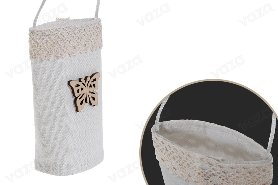 Handgemachte Säckchen für Gastgeschenke 64x45x124mm - 12 Stücke Handgemachte Säckchen für Gastgeschenke 64x45x124mm - 12 Stücke-bildabmessungen