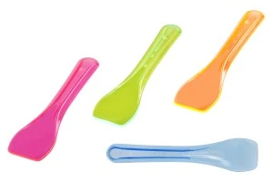 Cuilleres à gâteaux et glaces de 9,5 cm colorées - 100 pcs (mix)-1