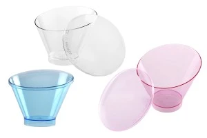 130ml dessert serving square plastic bowl with lid - available in a package with 100 pcs-1