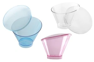 130ml dessert serving square plastic bowl with lid - available in a package with 100 pcs-2