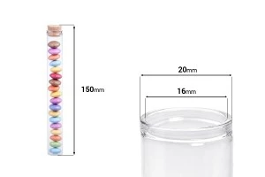 Tubes en verre avec bouchon pour mariage et baptême - 10 pièces-2
