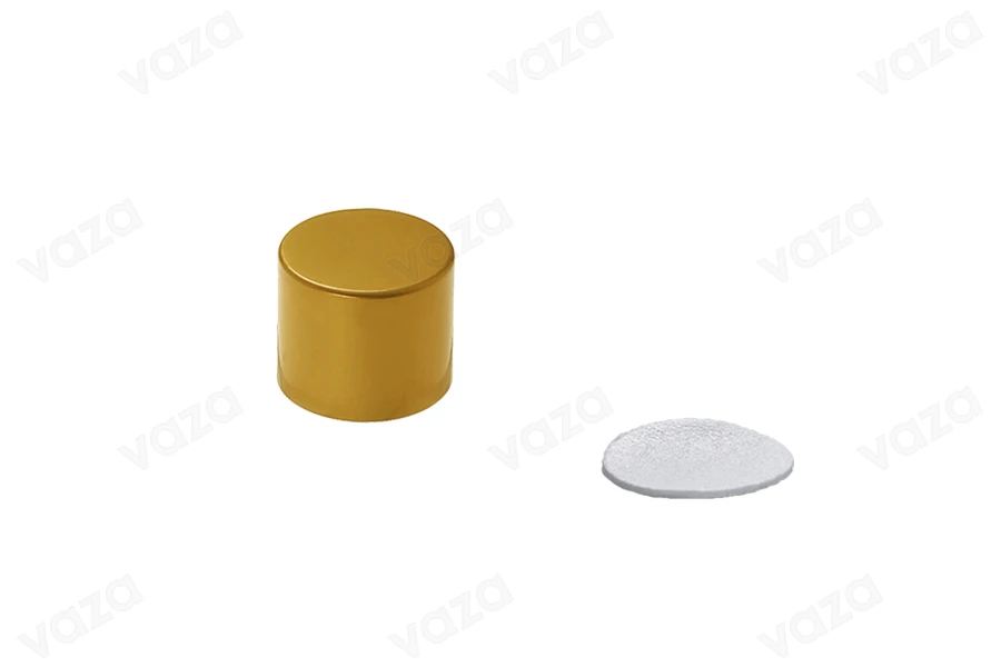 Elegant aluminum cap (UV) - PP18 - with liner in various colors (MAT)-image_dimensions