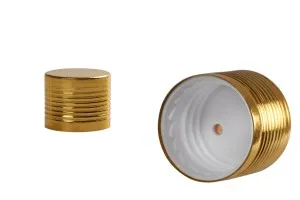 Deckel aus Kunststoff mit goldener Alu Auskleidung mit Abdichtscheibe-1
