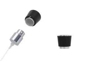 Pompa spray (15/400) colore argento con tappo in plastica nera - 6 pz-2