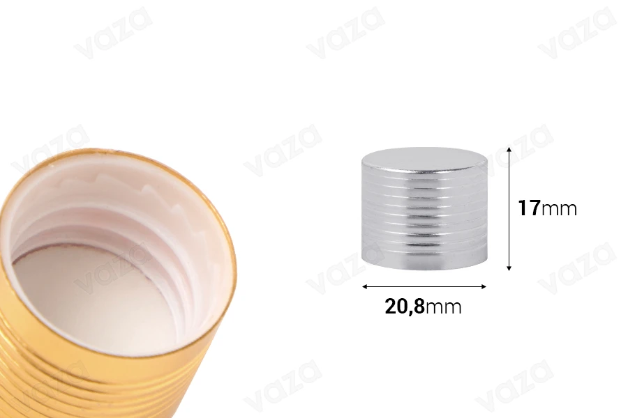 PP18 plastic lid with aluminum coating with inner gasket PP18 plastic lid with aluminum coating with inner gasket-image_dimensions