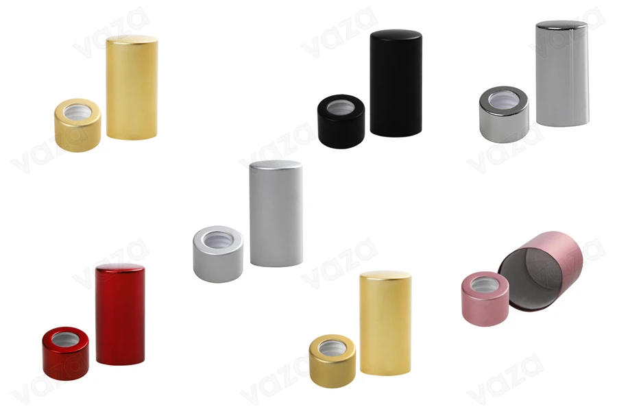 Aluminium-Kragenring mit passendem Verschluss für 5 ml bis 100 ml Tropfflaschen Aluminium-Kragenring mit passendem Verschluss für 5 ml bis 100 ml Tropfflaschen-produktbild