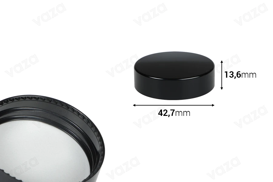 Schwarze, matte Kunststoffkappe mit Innenfutter-bildabmessungen