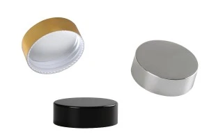 Kunststoffdeckel mit Aluminiumbeschichtung und Innendichtung für 30 ml Gläser