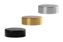 Kunststoffdeckel mit Aluminiumbeschichtung und Innendichtung für 30 ml Gläser Kunststoffdeckel mit Aluminiumbeschichtung und Innendichtung für 30 ml Gläser