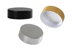 Kunststoffdeckel mit Aluminiumbeschichtung und Innendichtung für 50 ml Gläser