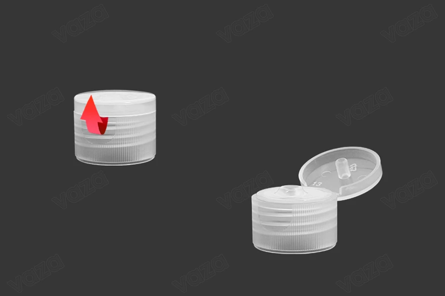 Tappo flip top in plastica PP24, trasparente Tappo flip top in plastica PP24, trasparente-εικόνα_διαστάσεις